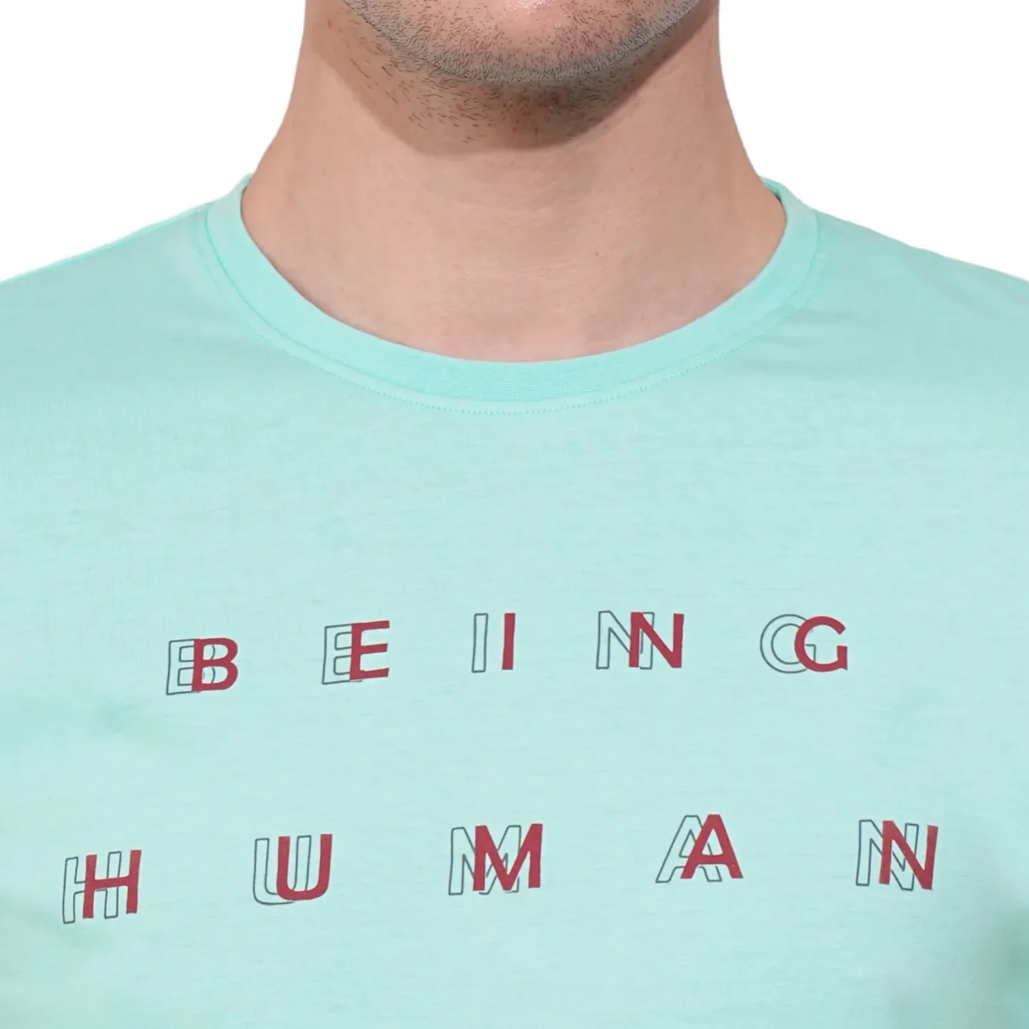 Aqua Regular Fit Men's Short Sleeves T-Shirt by Being Human Clothing - Image 5