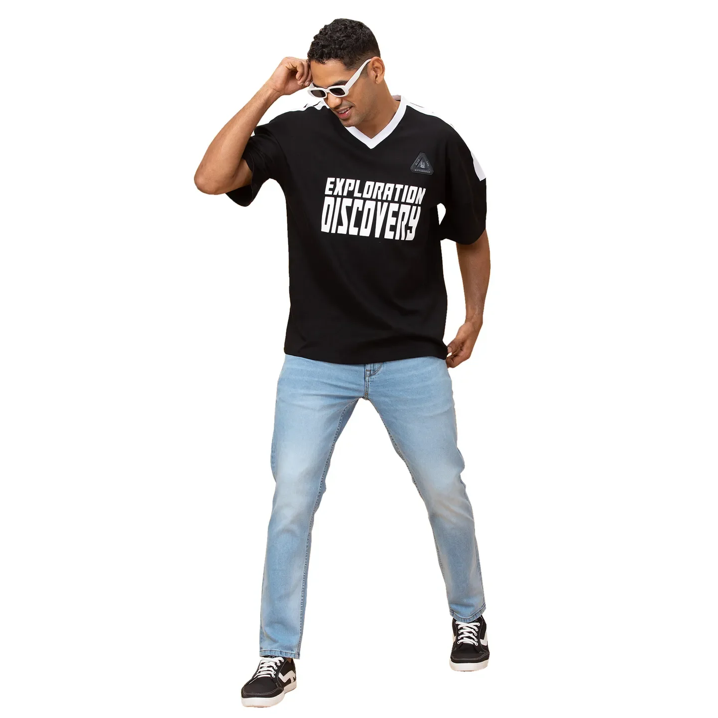Black Regular Fit Round Neck Men's T-Shirt by Being Human Clothing - Image 6