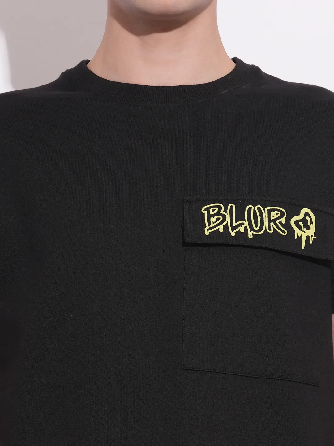 Black Slim Fit Round Neck Men's T-Shirt by Being Human Clothing - Image 5