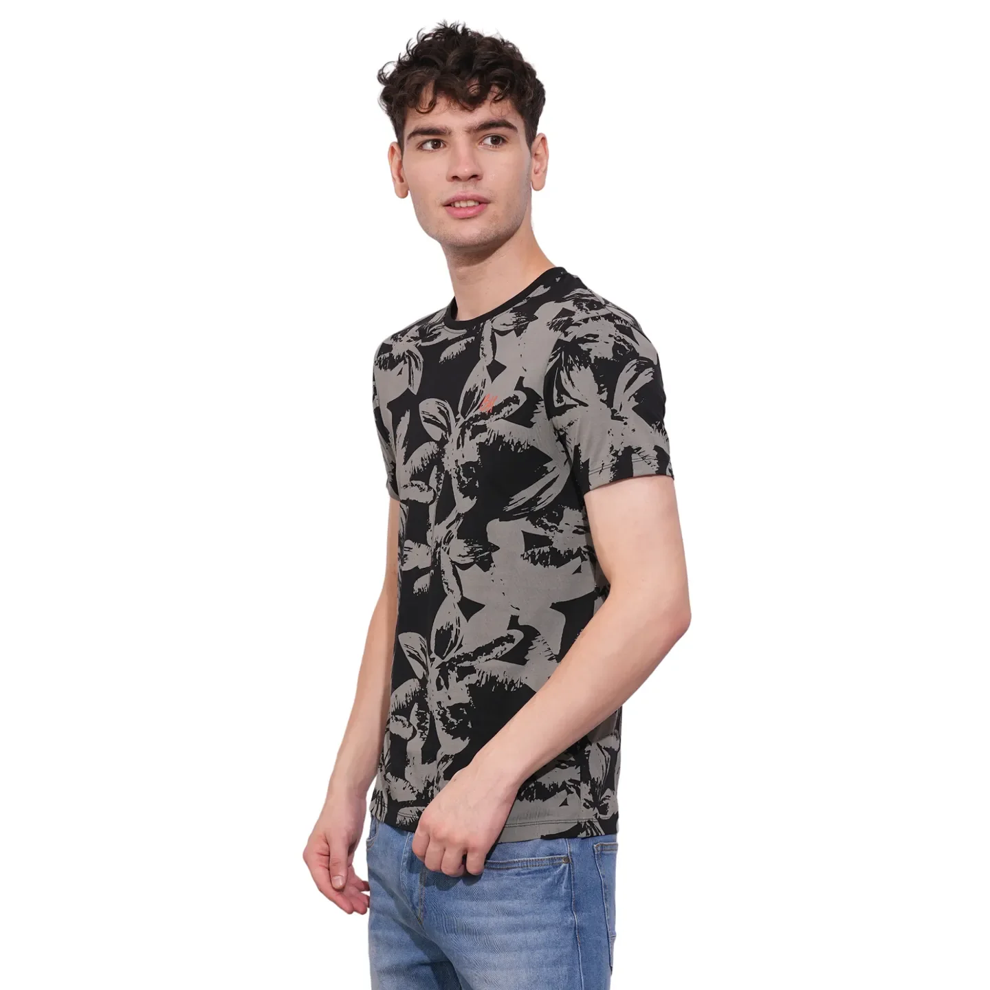 Black Regular Fit Men's Short Sleeves T-Shirt by Being Human Clothing - Image 2