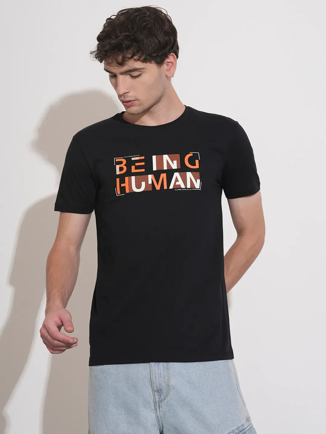 Slim Fit Men's Short Sleeves T-Shirt by Being Human Clothing