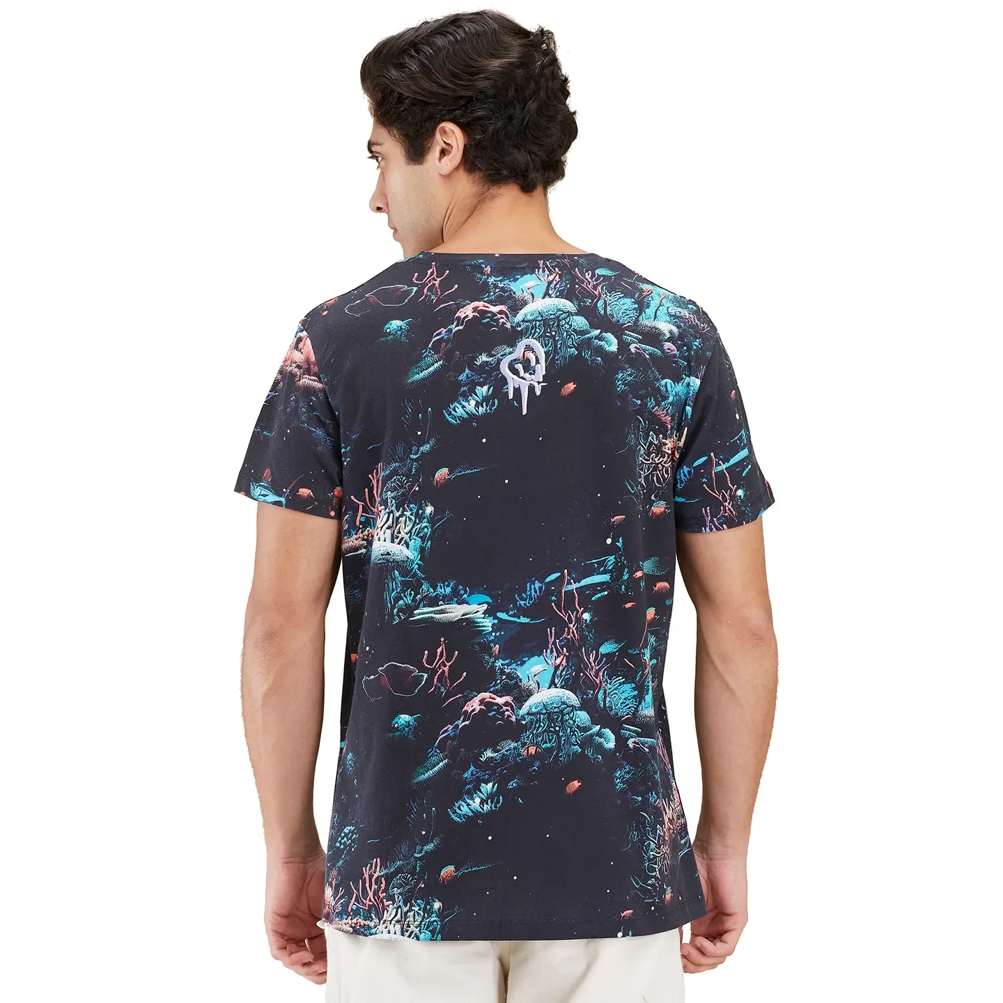 Black Easy Fit Round Neck Men's T-Shirt by Being Human Clothing - Image 3