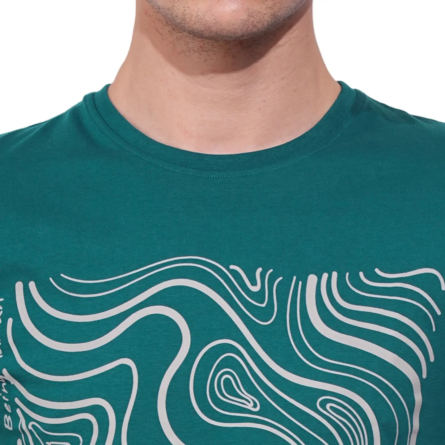 Blue Regular Fit Men's Short Sleeves T-Shirt by Being Human Clothing - Image 5