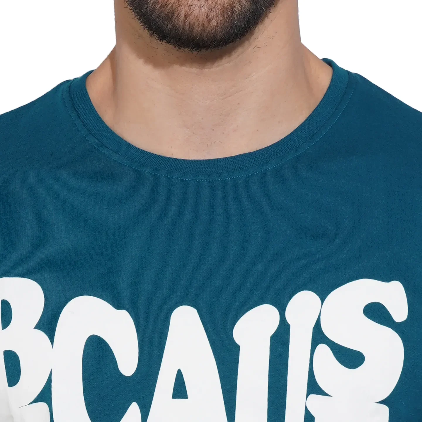 Blue Regular Fit Men's Short Sleeves T-Shirt by Being Human Clothing - Image 5