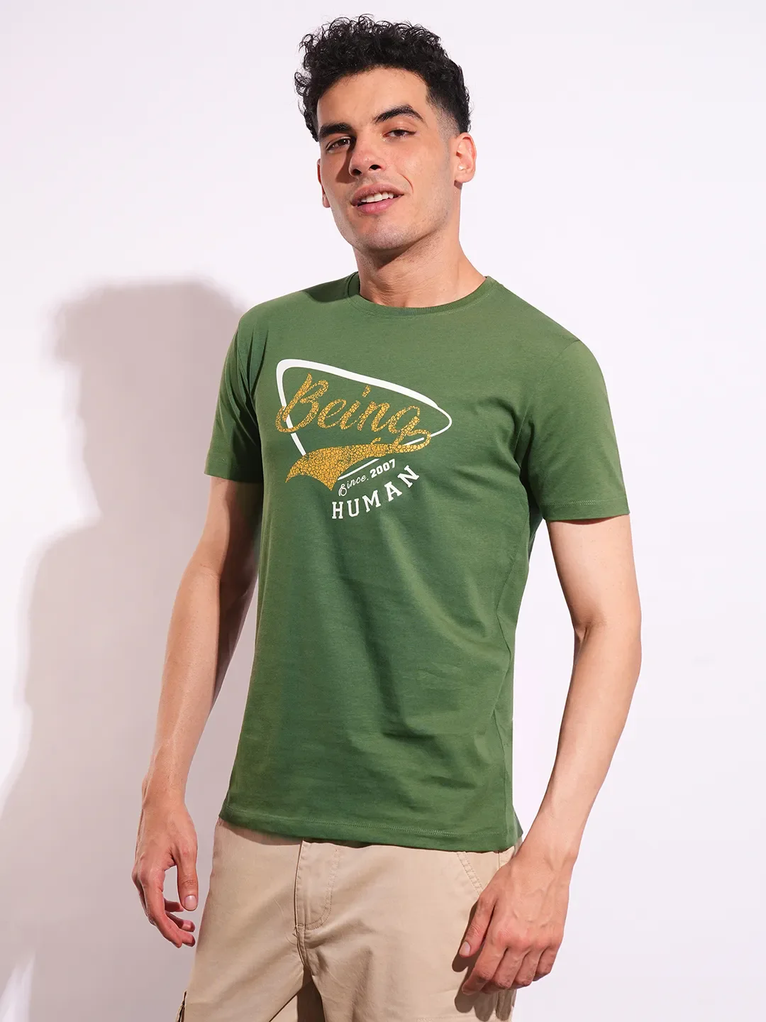 Slim Fit Men's Short Sleeves T-Shirt by Being Human Clothing - Image 2