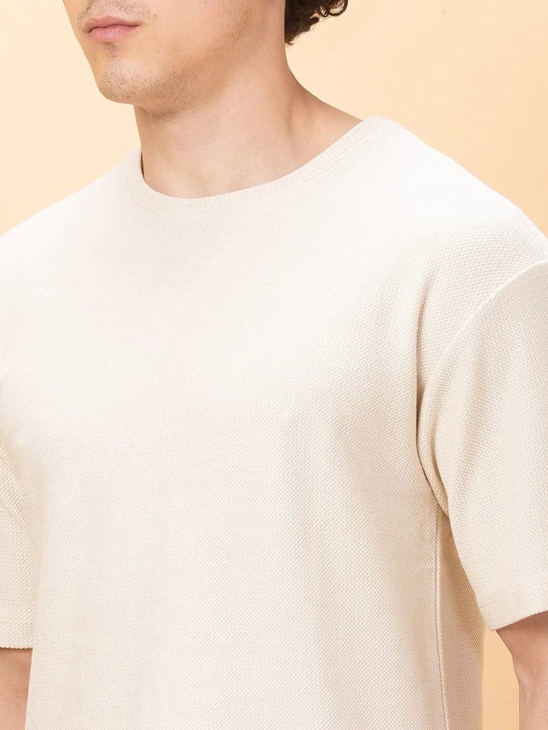 Chalk Easy Fit Round Neck Men's T-Shirt by Being Human Clothing - Image 5