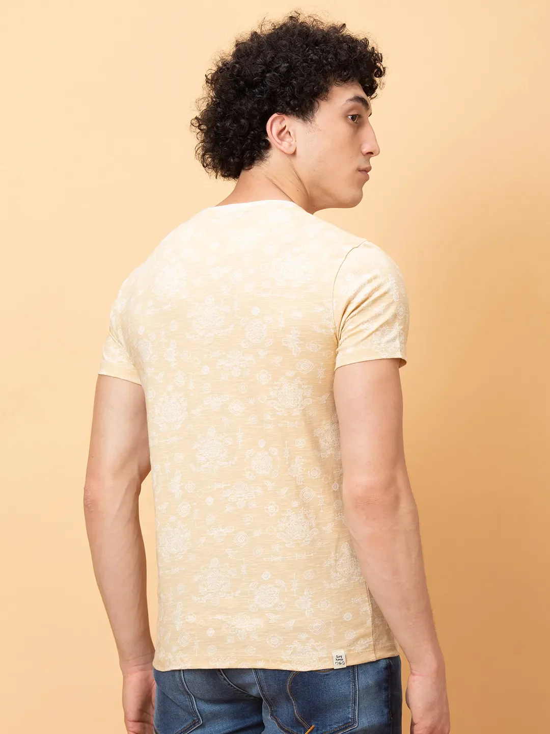 Chalk Regular Fit Round Neck Men's T-Shirt by Being Human Clothing - Image 3