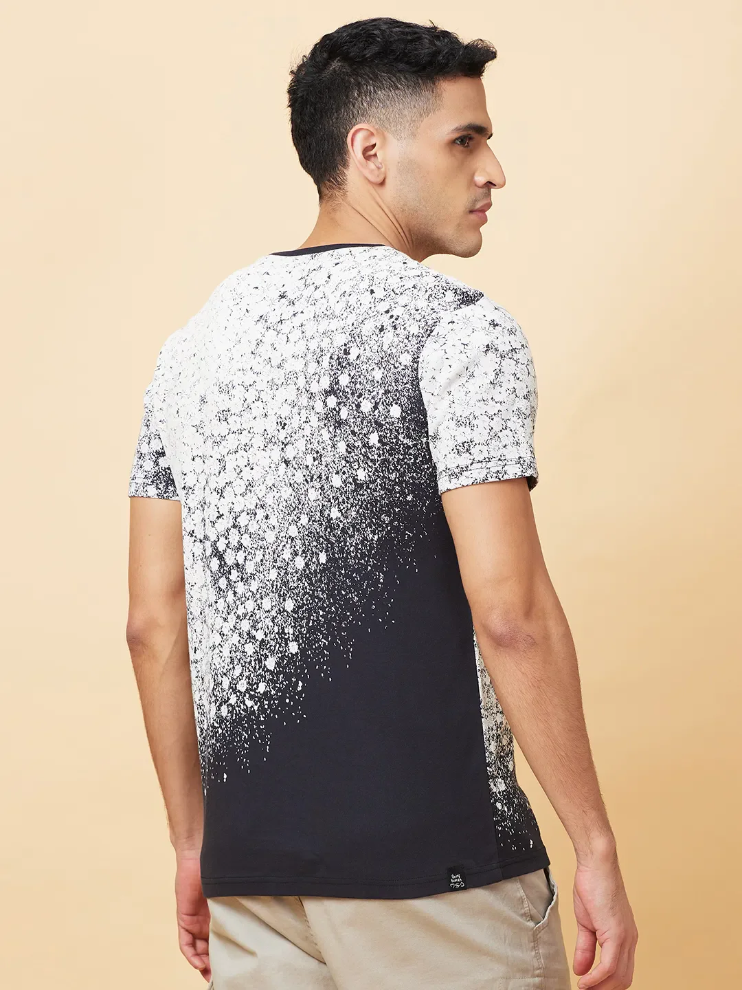 Charcoal Slim Fit Round Neck Men's T-Shirt by Being Human Clothing - Image 3