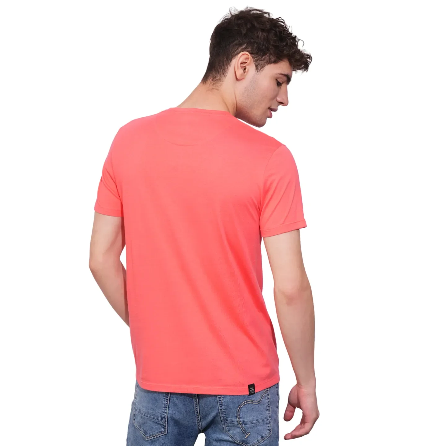 Coral Regular Fit Round Neck Men's T-Shirt by Being Human Clothing - Image 3
