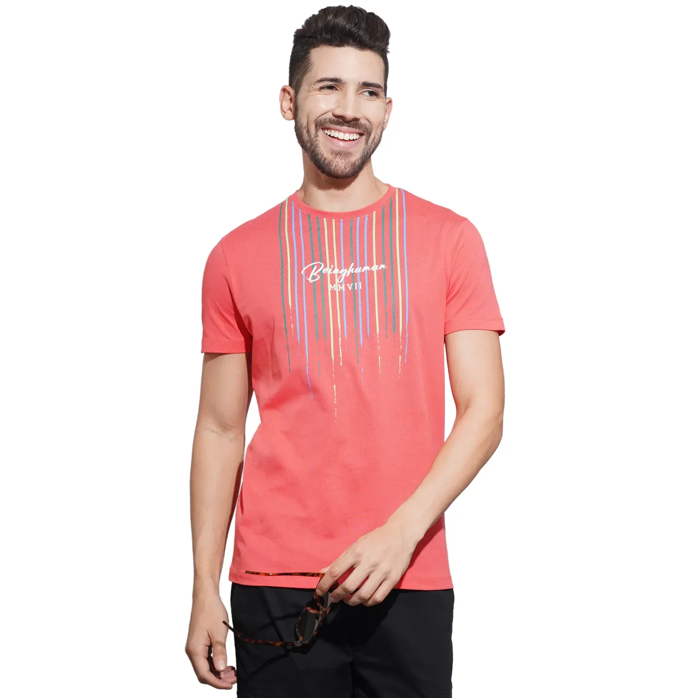 Coral Regular Fit Men's Short Sleeves T-Shirt by Being Human Clothing - Image 6