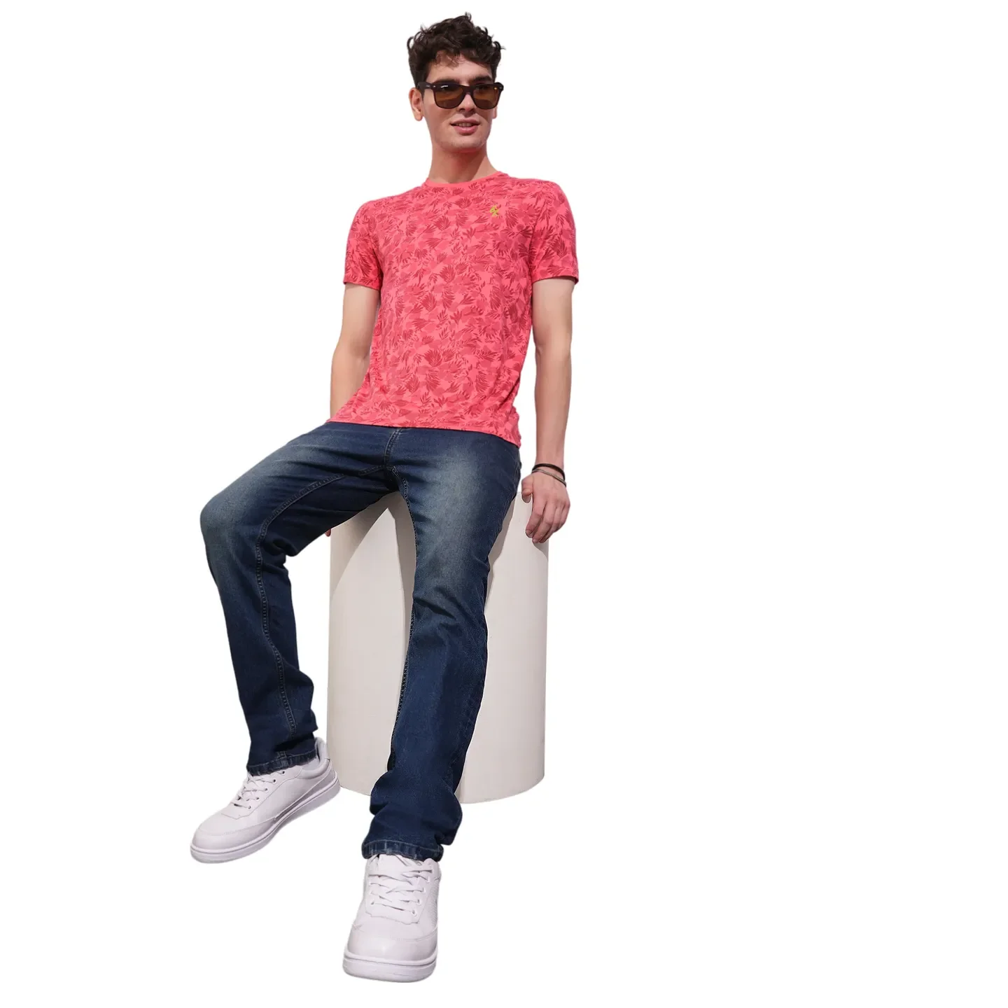 Coral Regular Fit Men's T-Shirt by Being Human Clothing - Image 4
