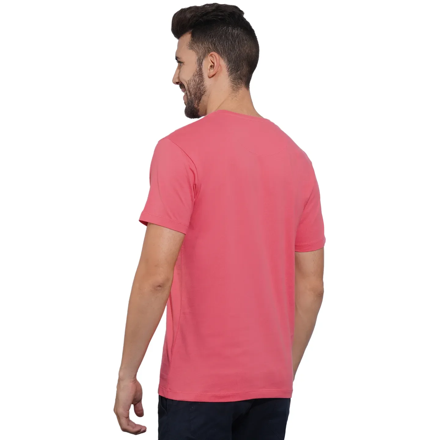 Coral Regular Fit Round Neck Men's T-Shirt by Being Human Clothing - Image 3