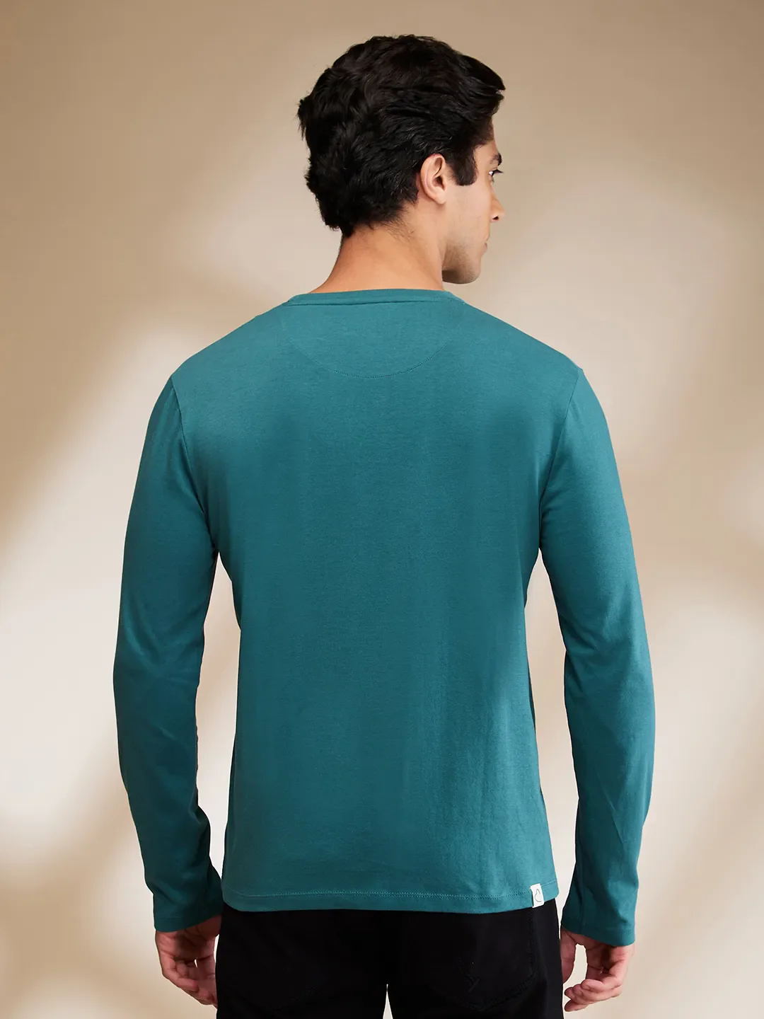 Deep Emerald Regular Fit Round Neck Men's T-Shirt by Being Human Clothing - Image 3