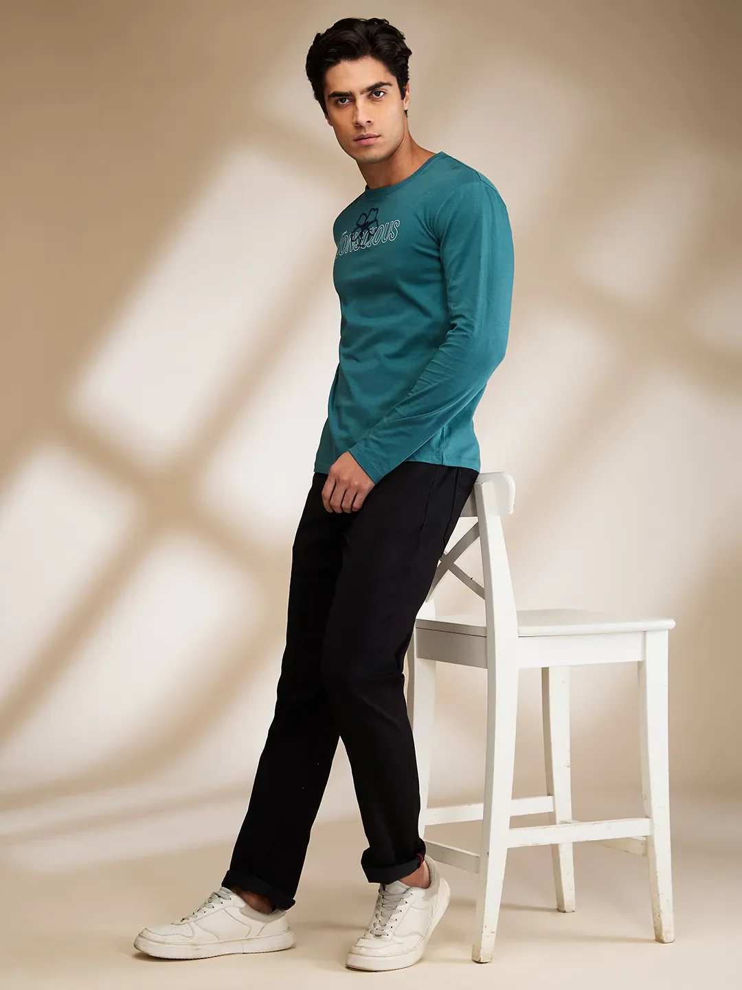 Deep Emerald Regular Fit Round Neck Men's T-Shirt by Being Human Clothing - Image 6
