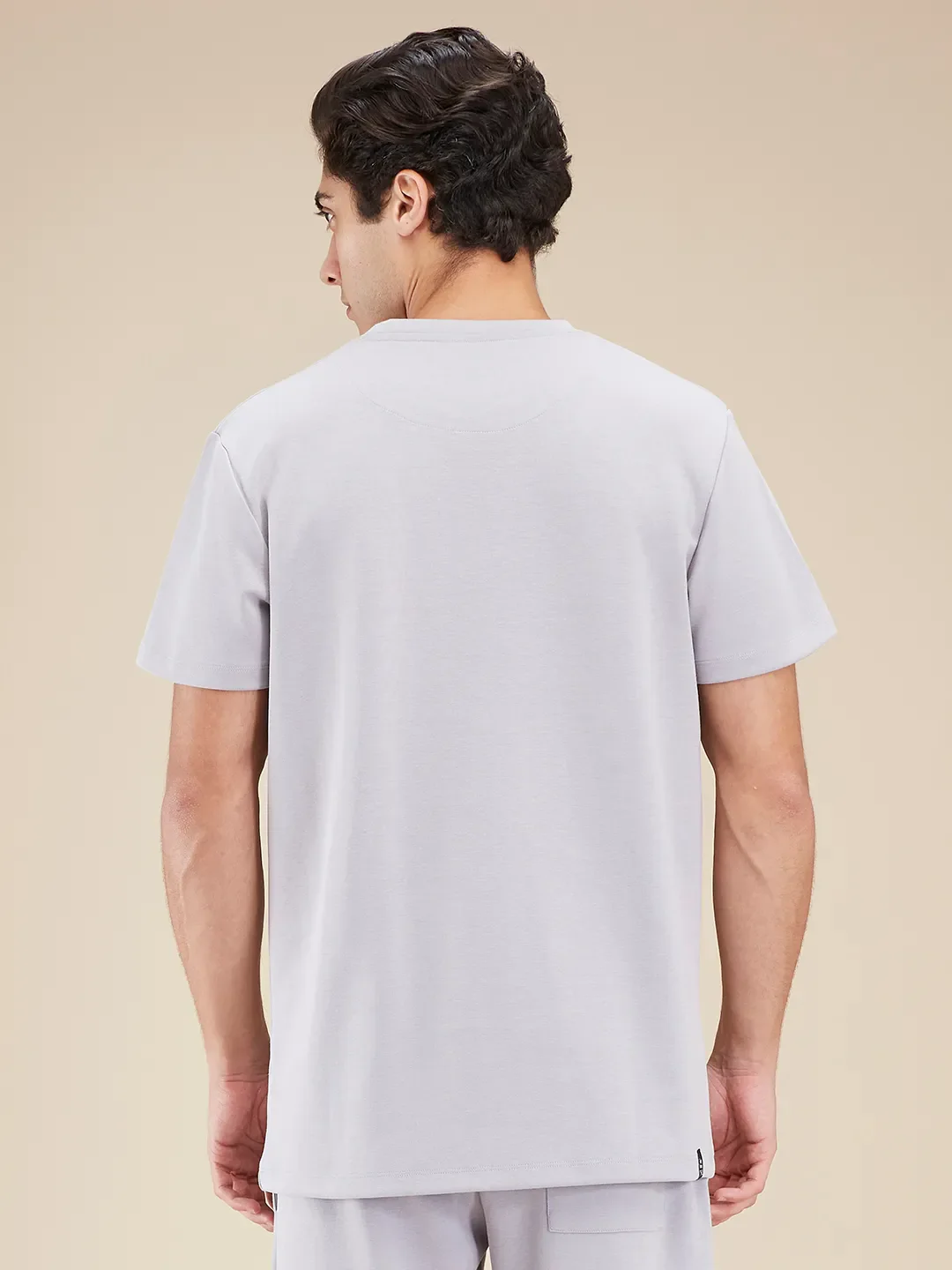 Dark Grey Slim Fit Round Neck Men's T-Shirt by Being Human Clothing - Image 3