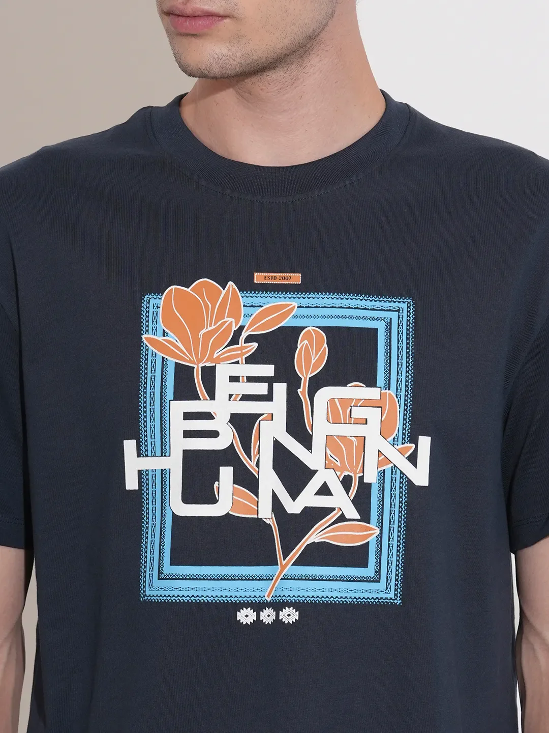 Easy Fit Men's Short Sleeves T-Shirt by Being Human Clothing - Image 5