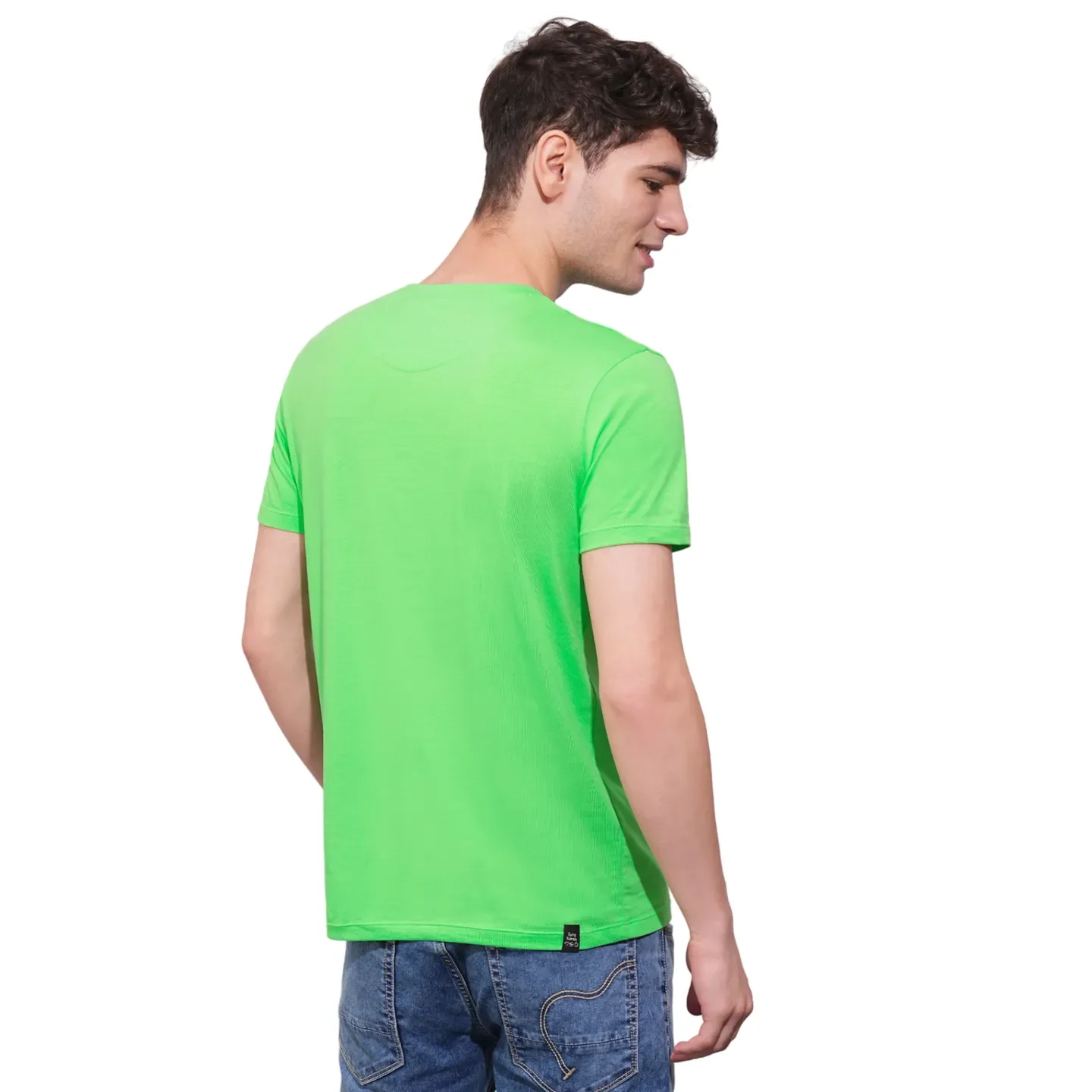 Green Regular Fit Men's Short Sleeves T-Shirt by Being Human Clothing - Image 3