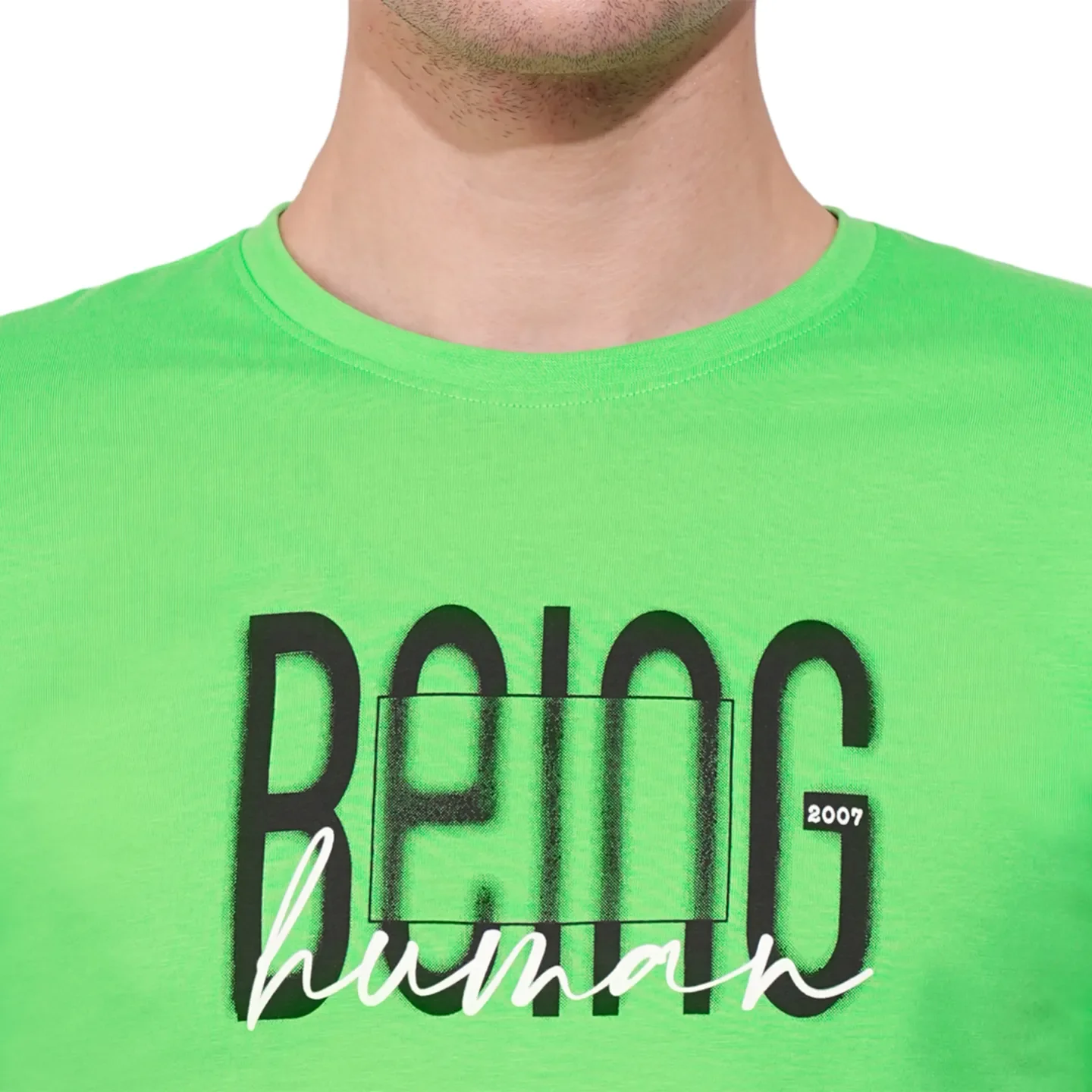 Green Regular Fit Men's Short Sleeves T-Shirt by Being Human Clothing - Image 5