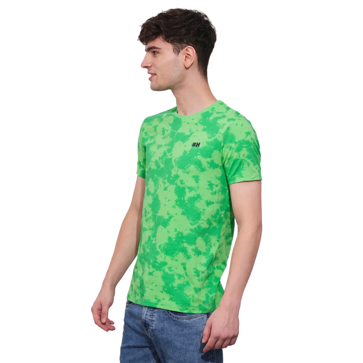 Green Regular Fit Men's T-Shirt by Being Human Clothing - Image 2