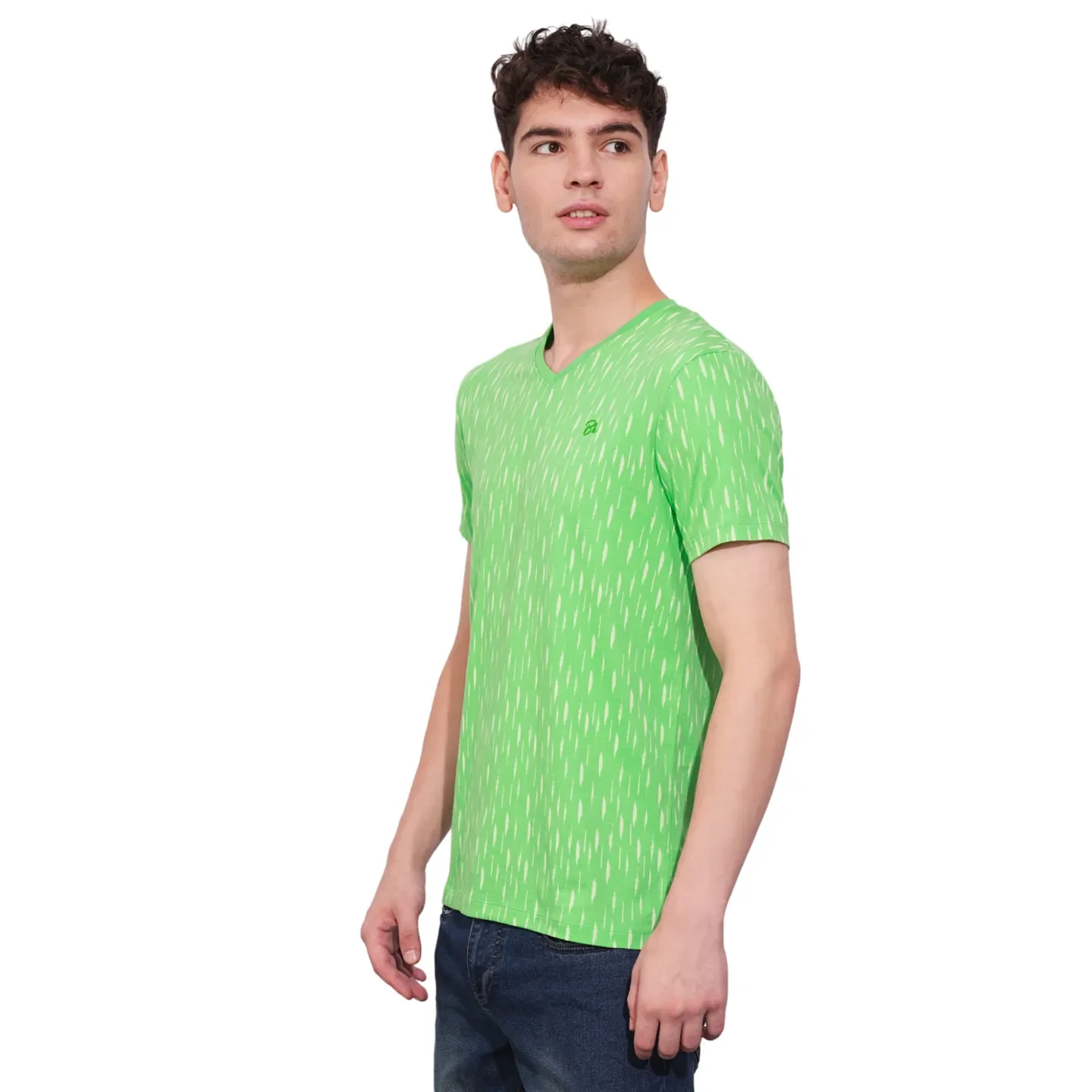 Green Regular Fit Men's T-Shirt by Being Human Clothing - Image 2