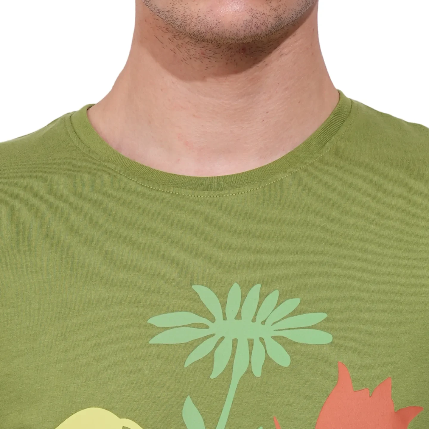 Green Regular Fit Men's Short Sleeves T-Shirt by Being Human Clothing - Image 5