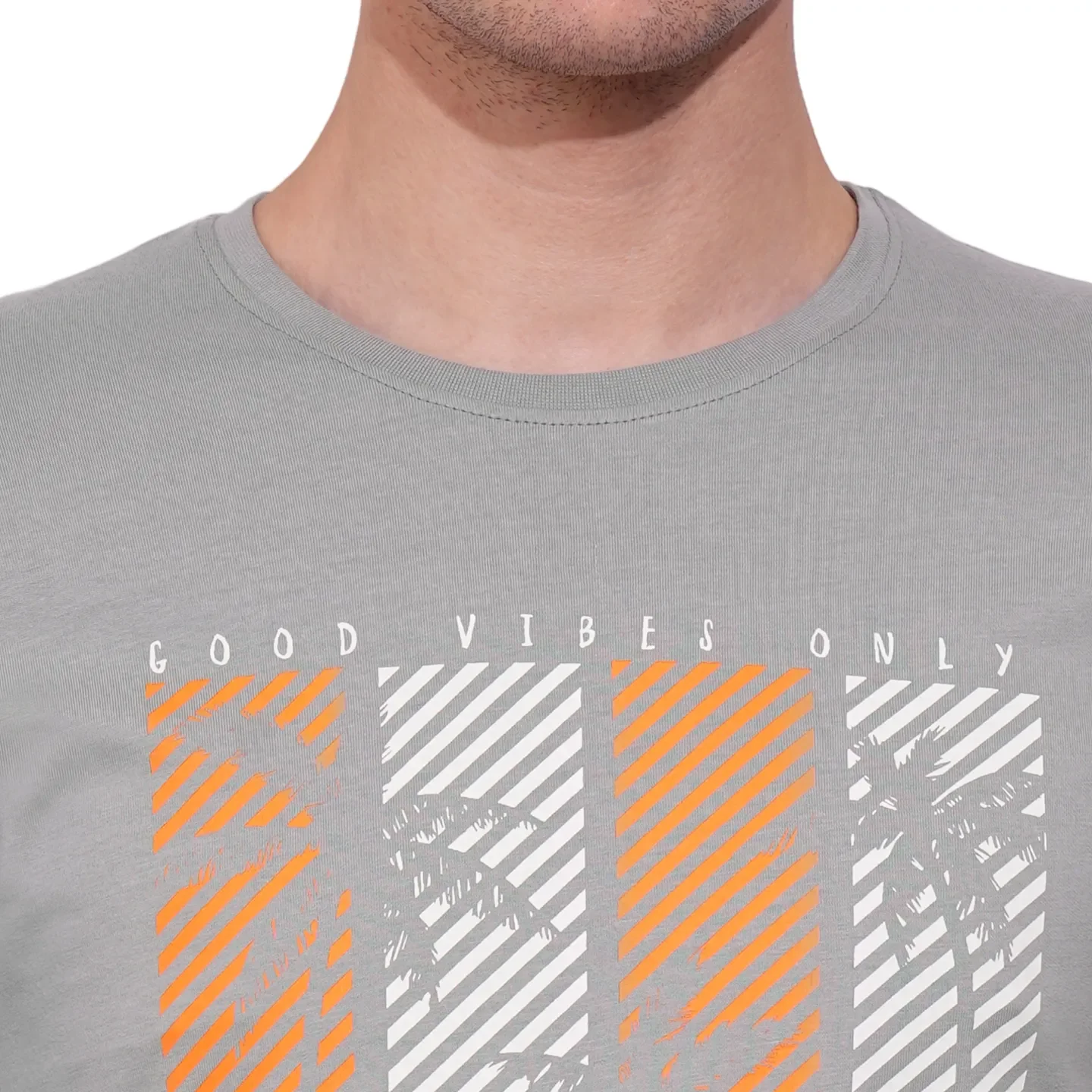 Grey Regular Fit Round Neck Men's T-Shirt by Being Human Clothing - Image 5