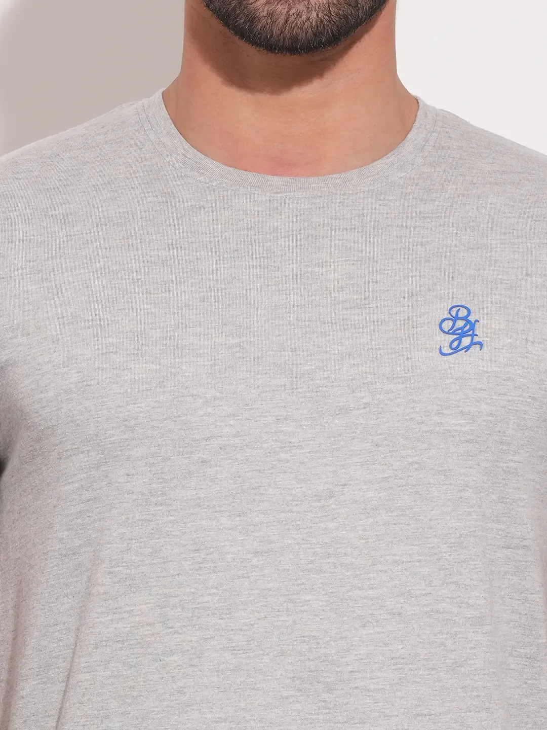 Grey Regular Fit Men's Short Sleeves T-Shirt by Being Human Clothing - Image 5