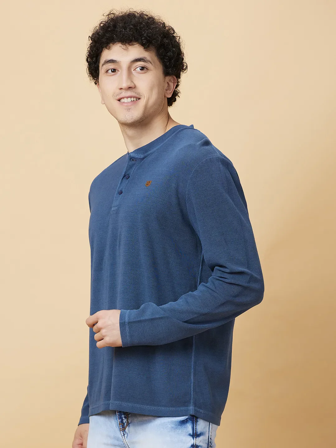 Indigo Regular Fit Round Neck Men's T-Shirt by Being Human Clothing - Image 4