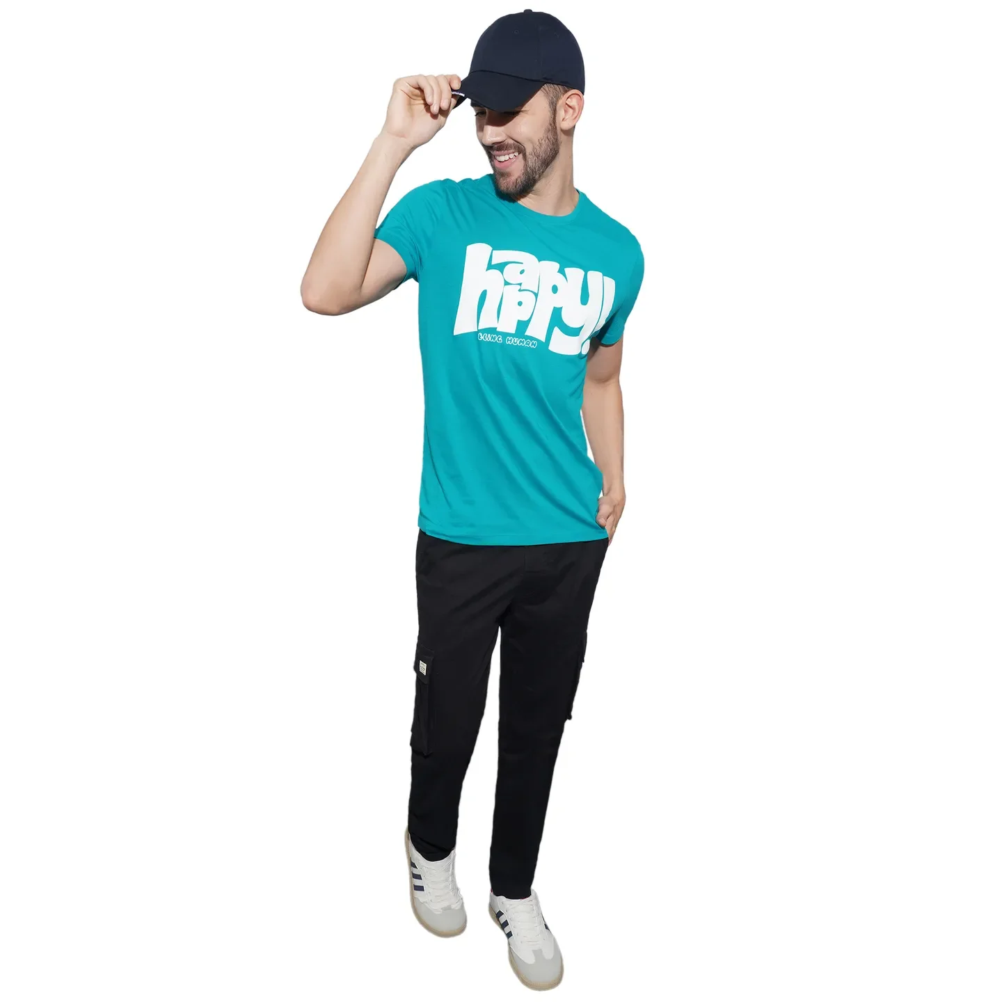 Blue Regular Fit Men's Short Sleeves T-Shirt by Being Human Clothing - Image 4