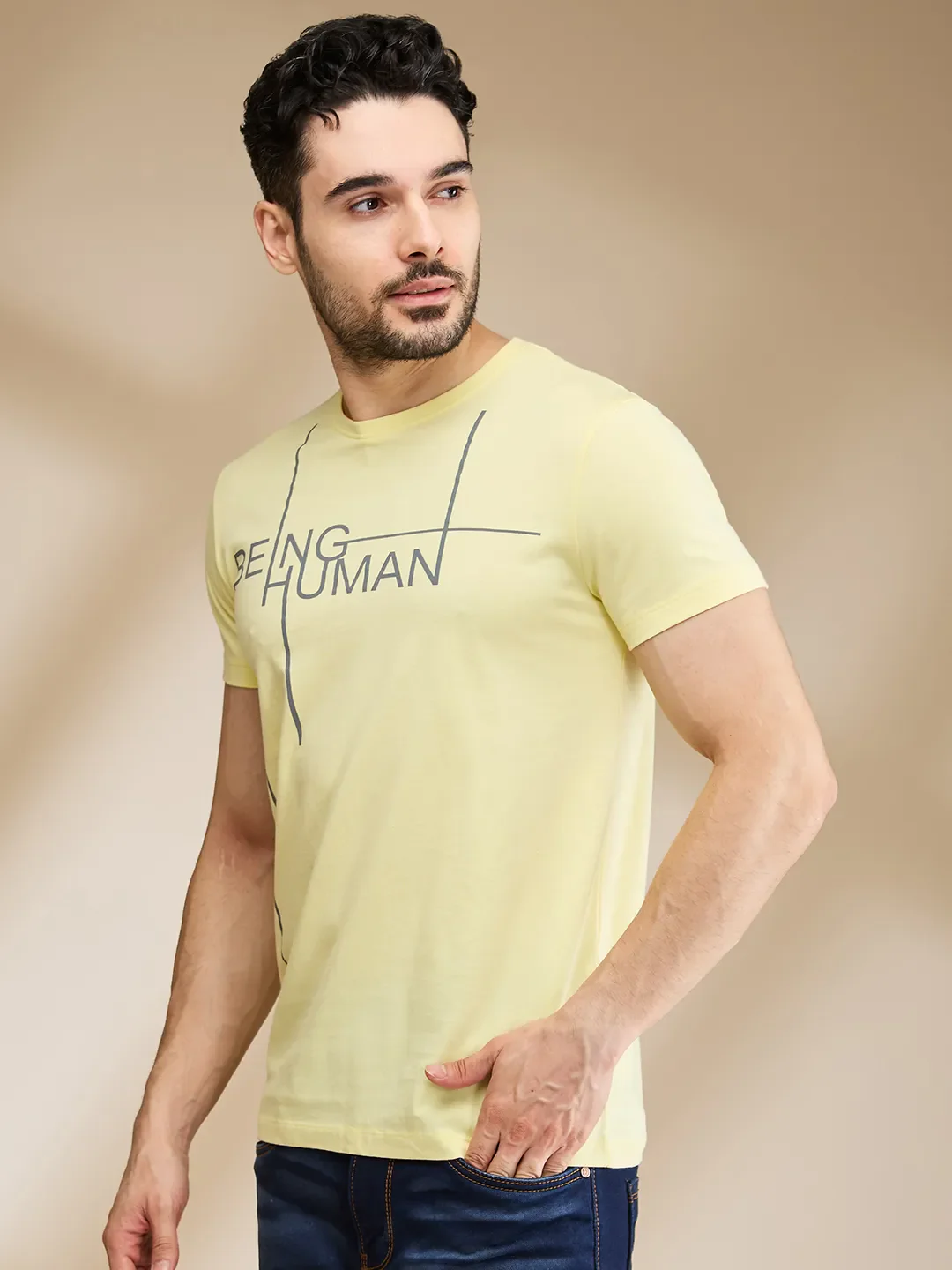 Purple Regular Fit Men's Short Sleeves T-Shirt by Being Human Clothing - Image 4
