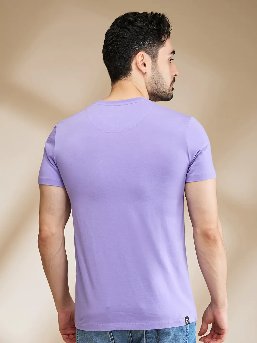 Purple Regular Fit Men's Short Sleeves T-Shirt by Being Human Clothing - Image 3