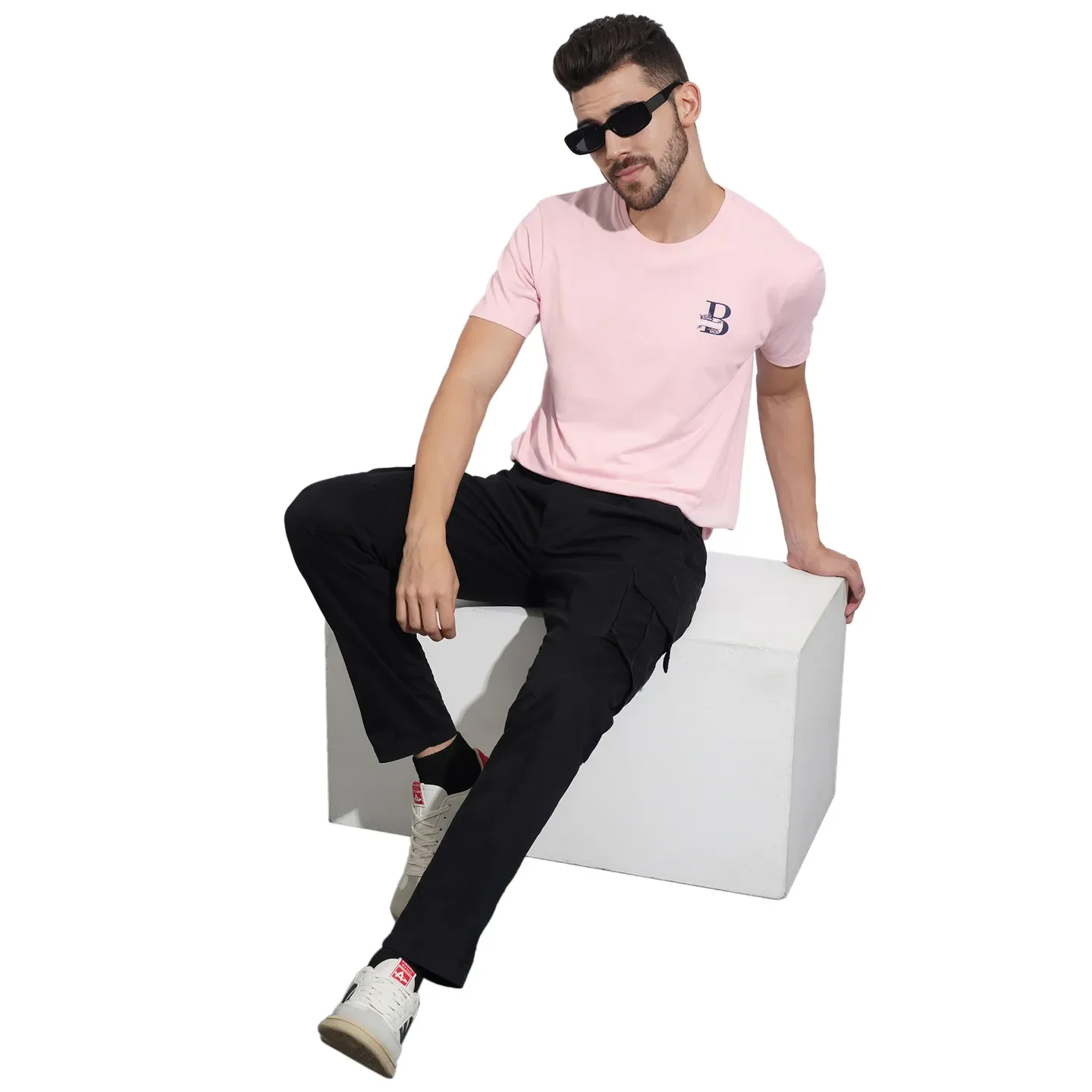 Pink Regular Fit Men's Short Sleeves T-Shirt by Being Human Clothing - Image 4