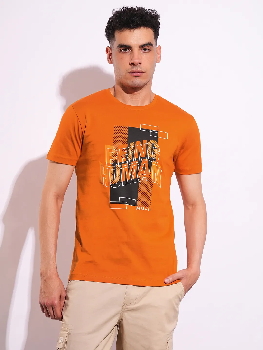 Slim Fit Men's Short Sleeves T-Shirt by Being Human Clothing