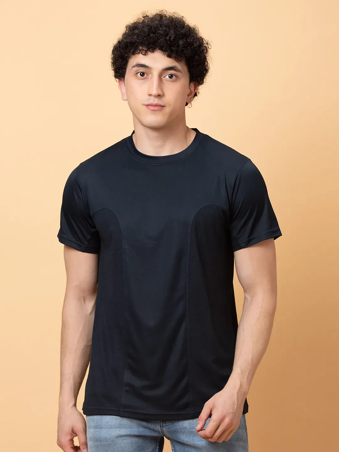 Navy Easy Fit Round Neck Men's T-Shirt by Being Human Clothing