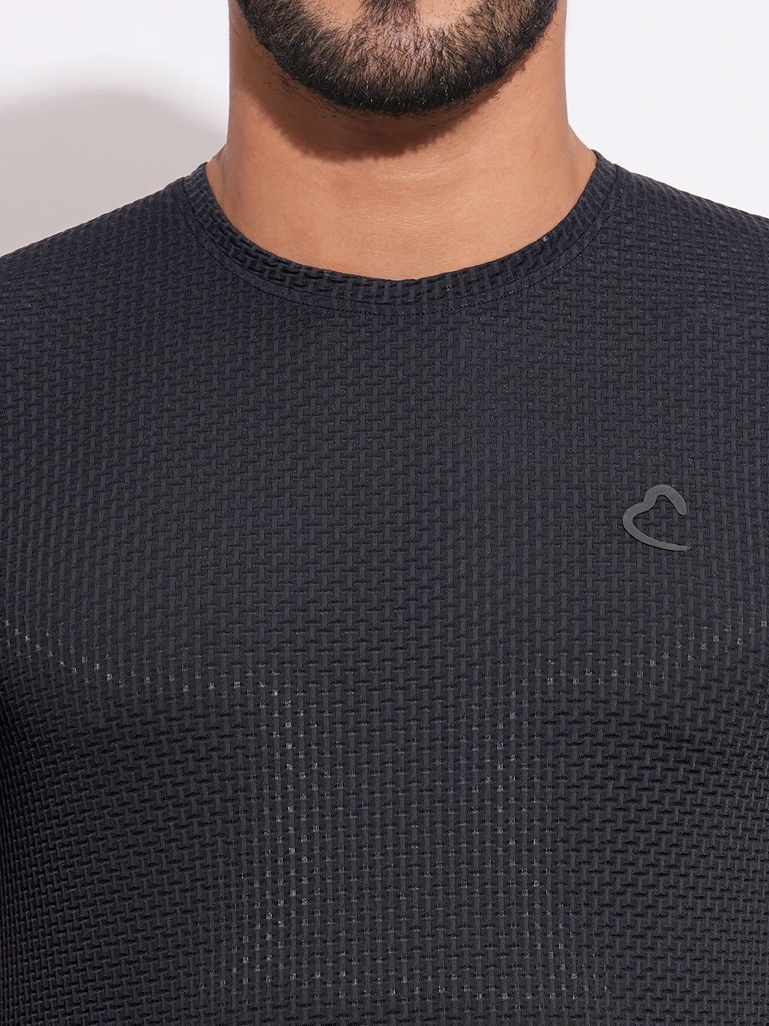 Navy Slim Fit Round Neck Men's T-Shirt by Being Human Clothing - Image 5