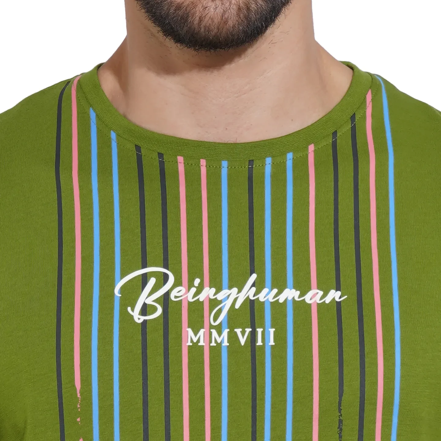 Olive Regular Fit Men's Short Sleeves T-Shirt by Being Human Clothing - Image 5