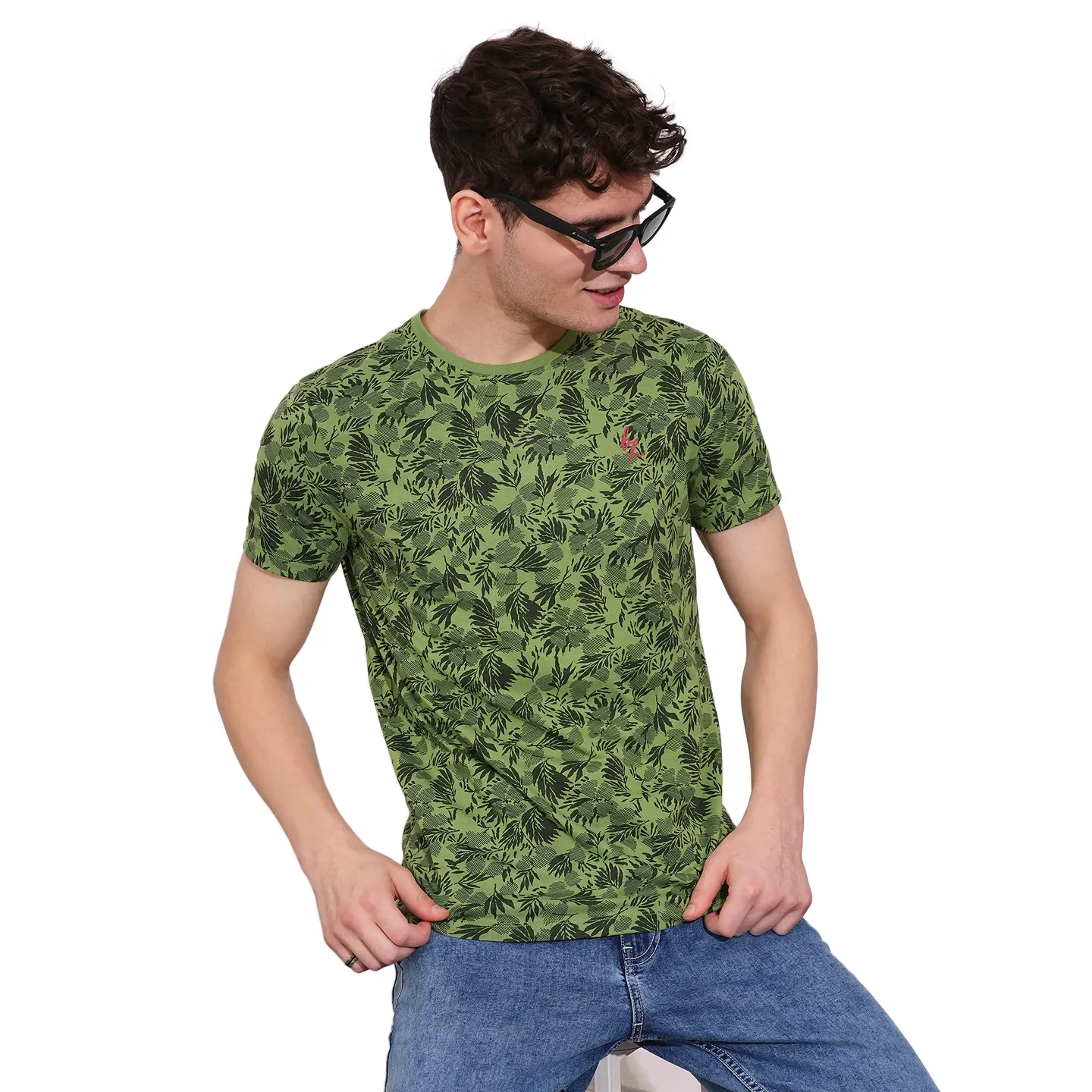 Olive Regular Fit Men's T-Shirt by Being Human Clothing - Image 6