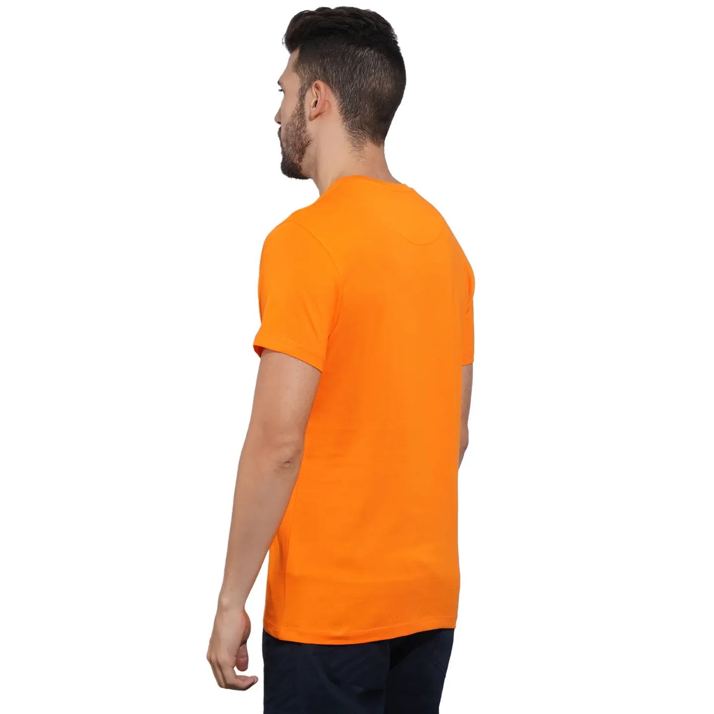 Orange Regular Fit Men's Short Sleeves T-Shirt by Being Human Clothing - Image 3