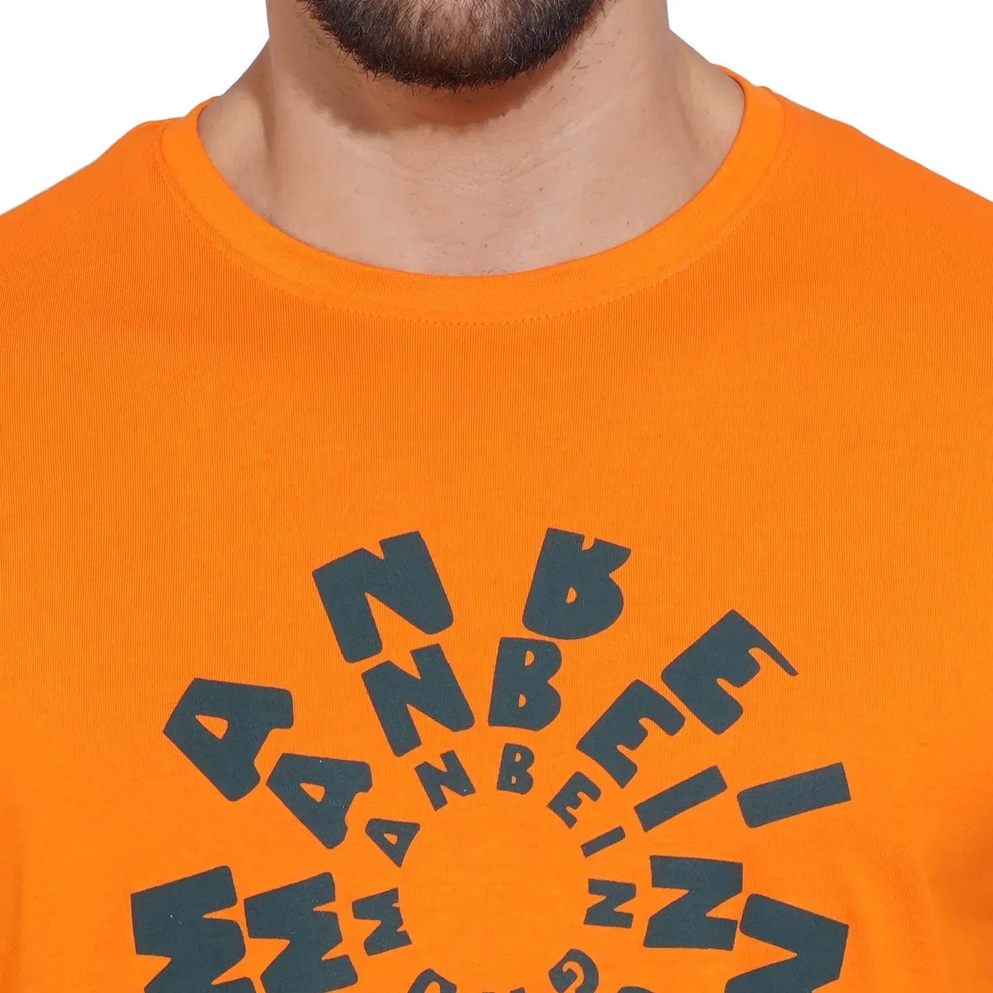 Orange Regular Fit Men's Short Sleeves T-Shirt by Being Human Clothing - Image 5