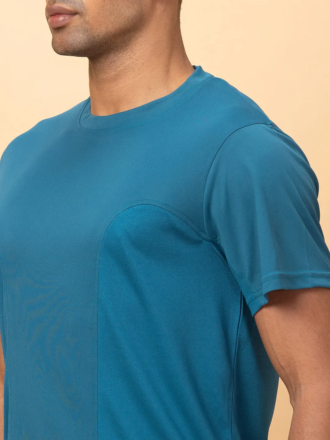 Pacific Blue Easy Fit Round Neck Men's T-Shirt by Being Human Clothing - Image 5