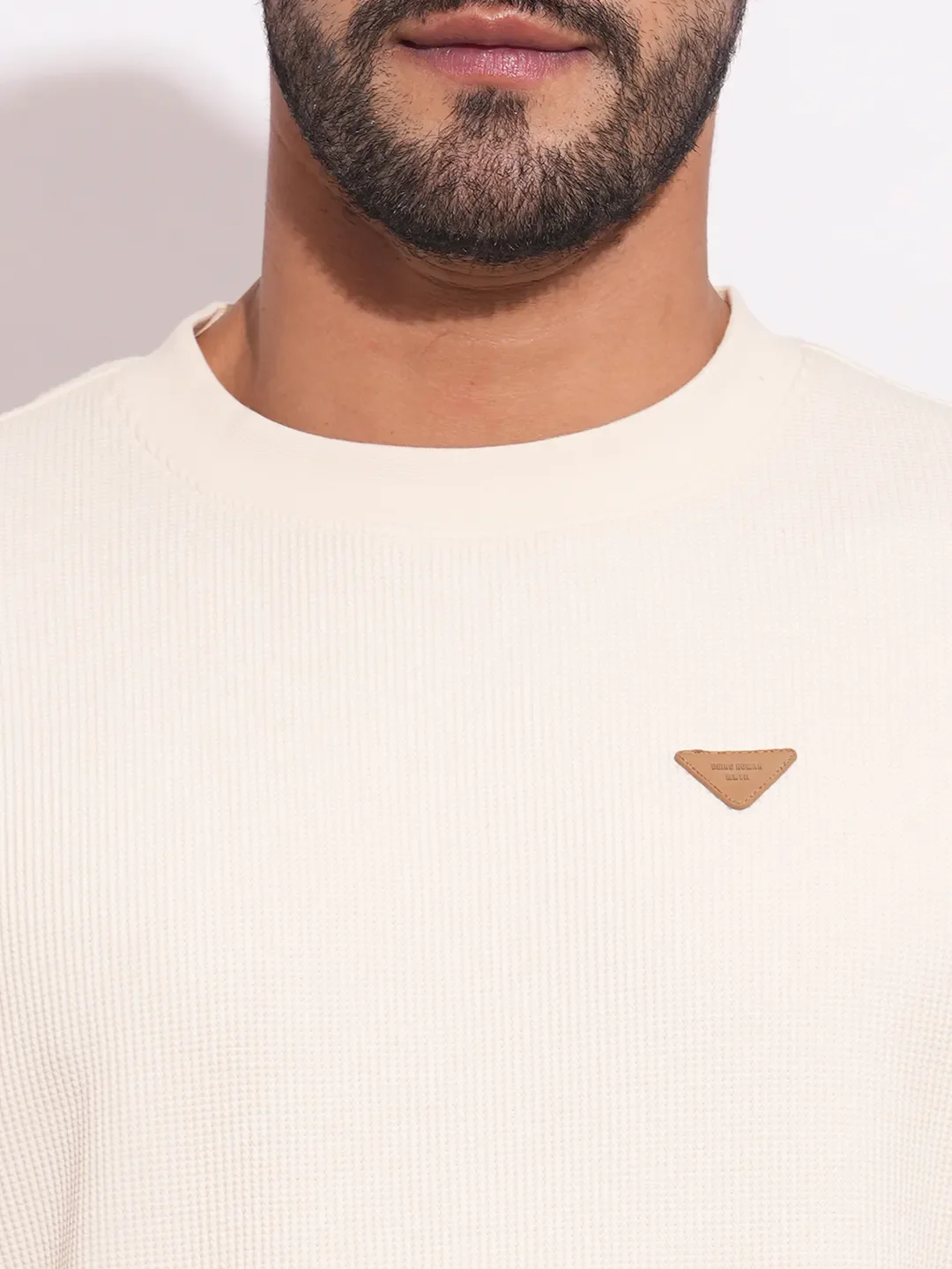Peach Easy Fit Round Neck Men's T-Shirt by Being Human Clothing - Image 5