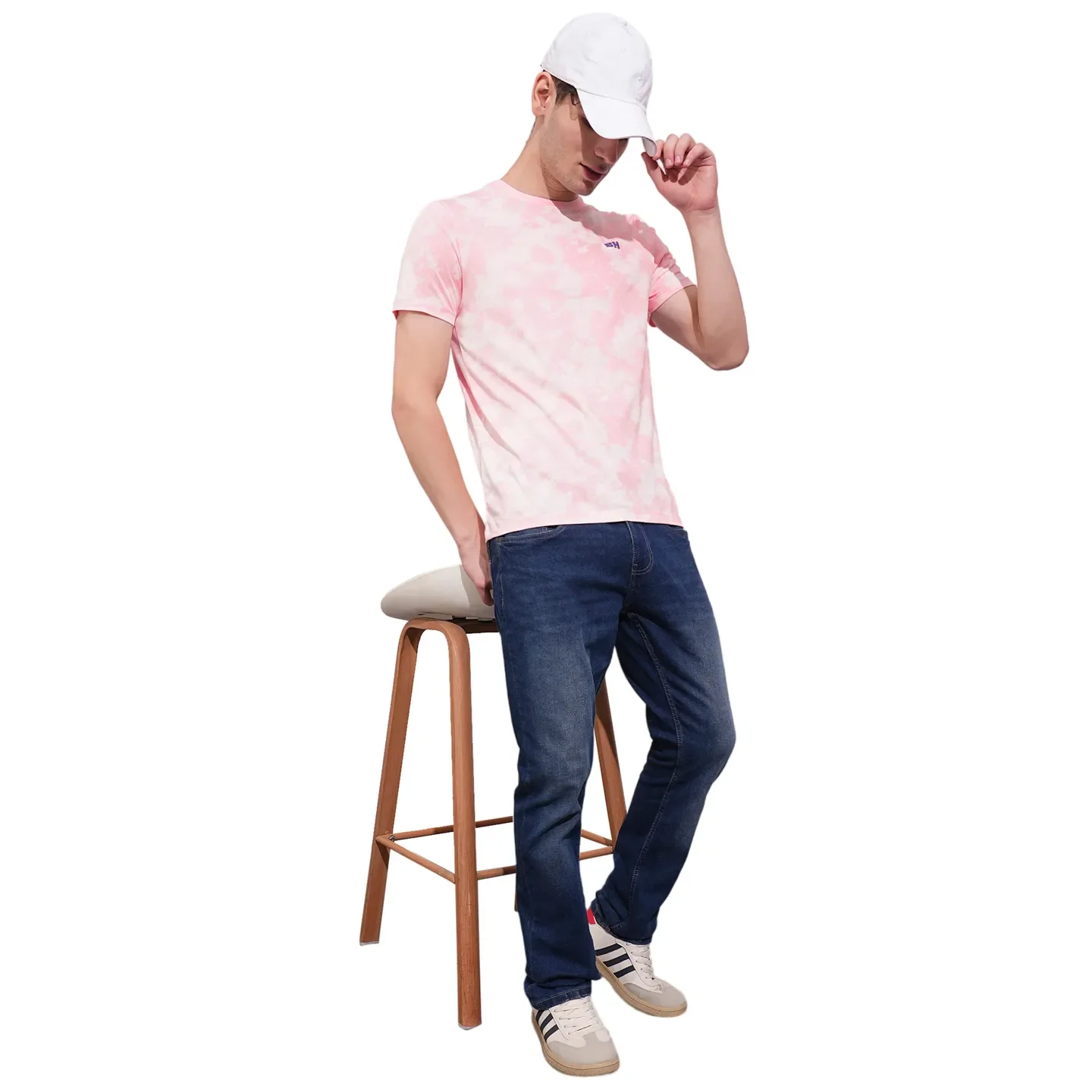 Pink Regular Fit Men's T-Shirt by Being Human Clothing - Image 4