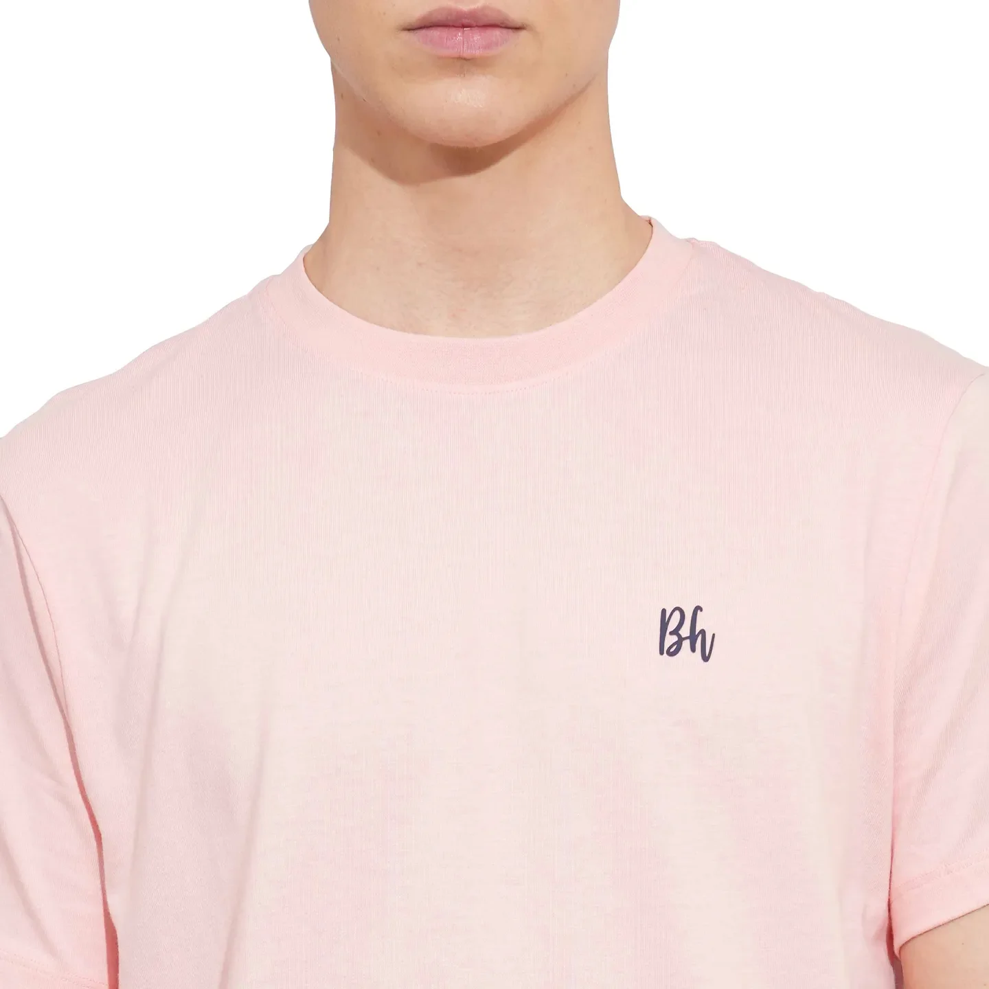 Pink Easy Fit Round Neck Men's T-Shirt by Being Human Clothing - Image 5