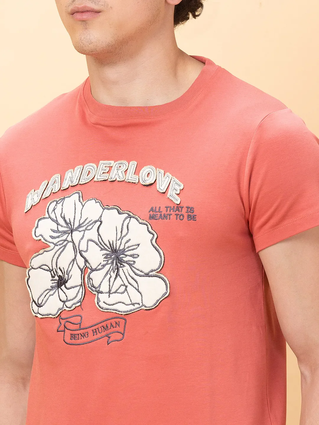 Red Earth Regular Fit Round Neck Men's T-Shirt by Being Human Clothing - Image 5