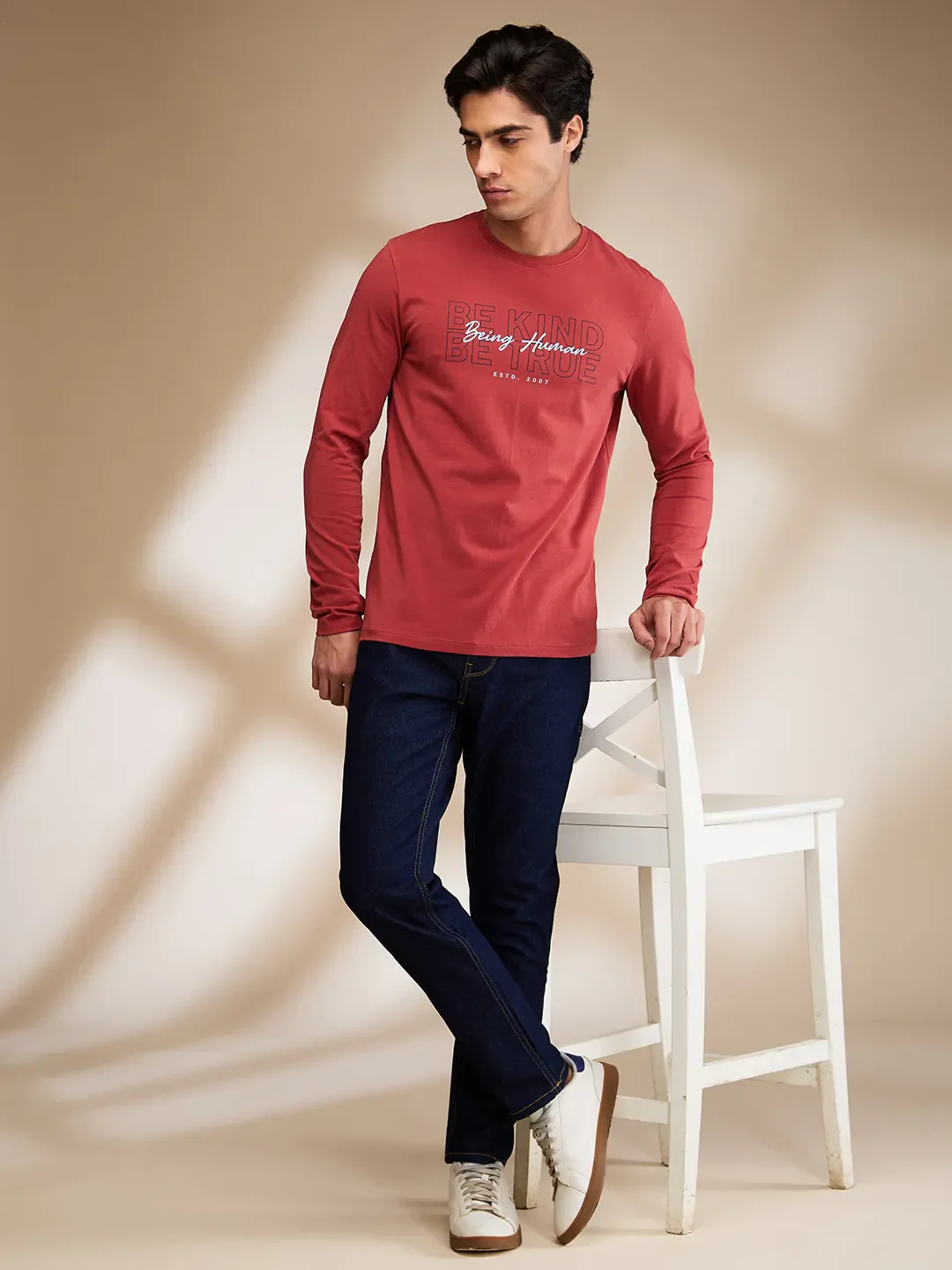 Rust Regular Fit Round Neck Men's T-Shirt by Being Human Clothing - Image 6