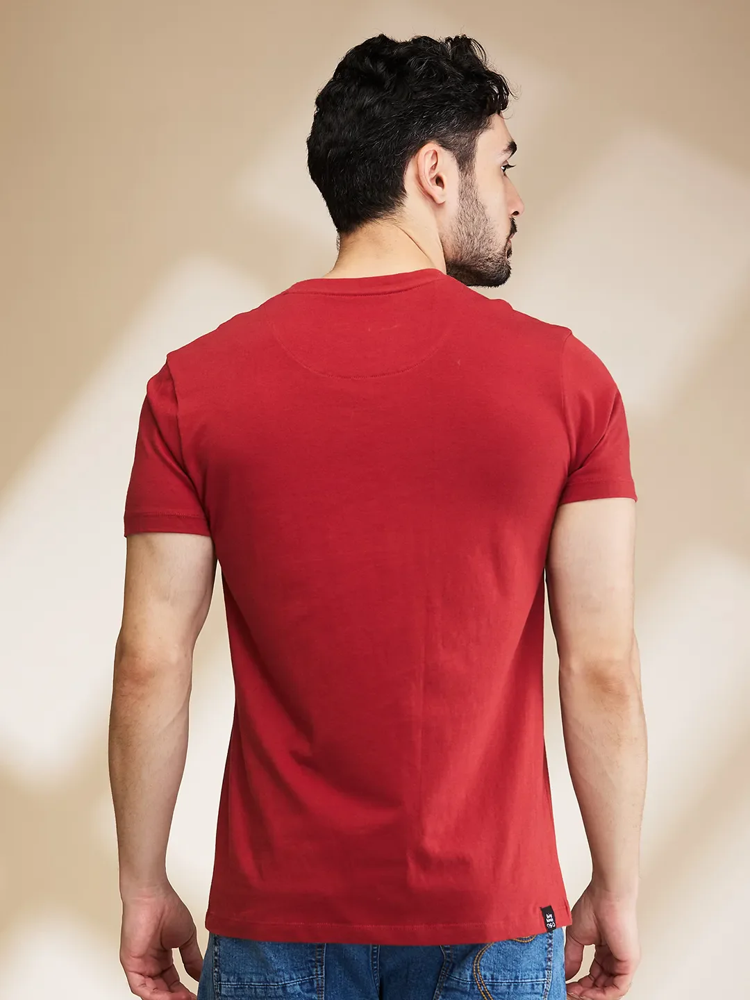 Orange Regular Fit Men's Short Sleeves T-Shirt by Being Human Clothing - Image 3
