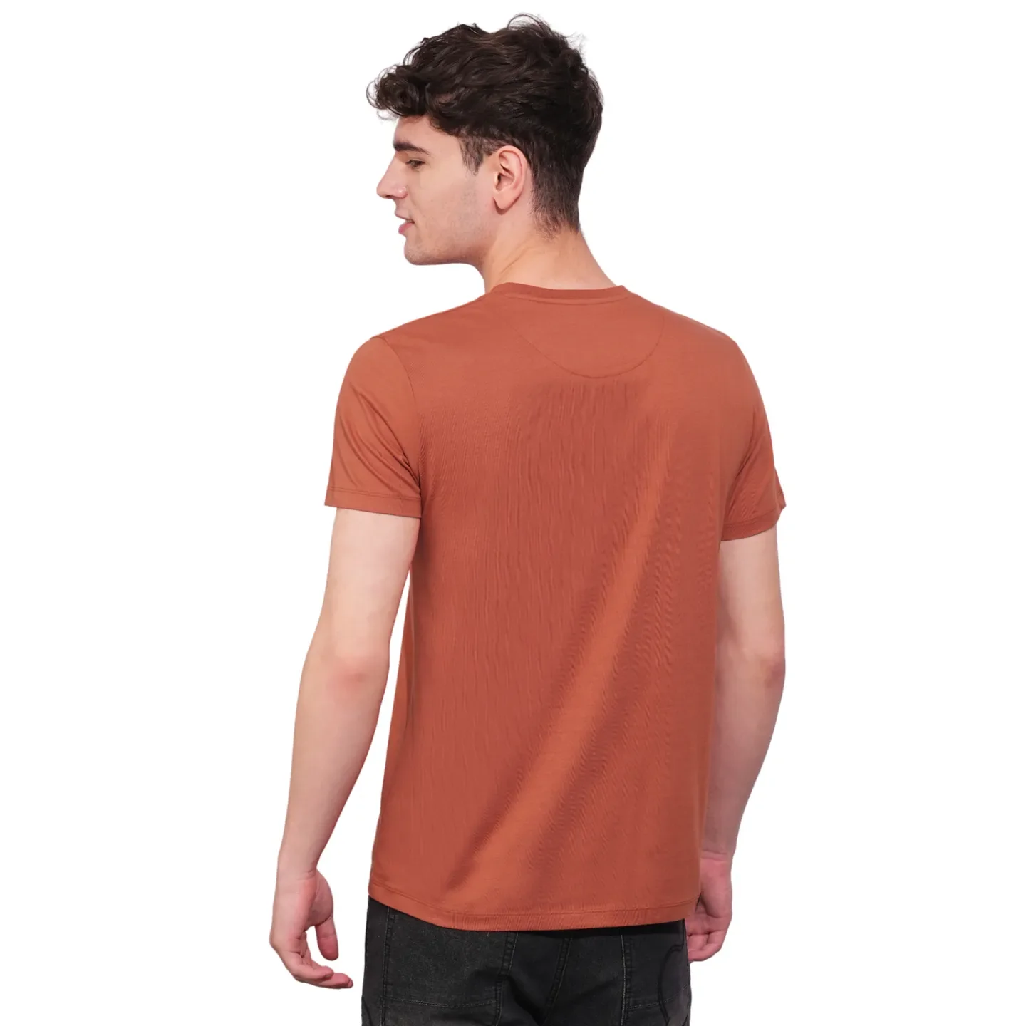 Rust Regular Fit Men's Short Sleeves T-Shirt by Being Human Clothing - Image 3