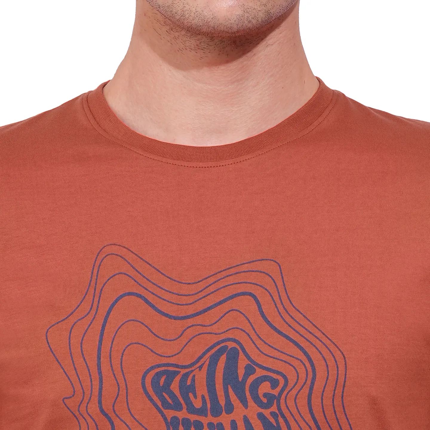 Rust Regular Fit Men's Short Sleeves T-Shirt by Being Human Clothing - Image 5