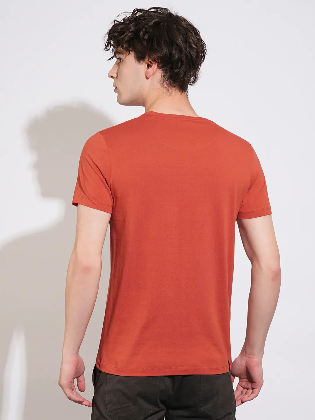Rust Regular Fit Men's Short Sleeves T-Shirt by Being Human Clothing - Image 3