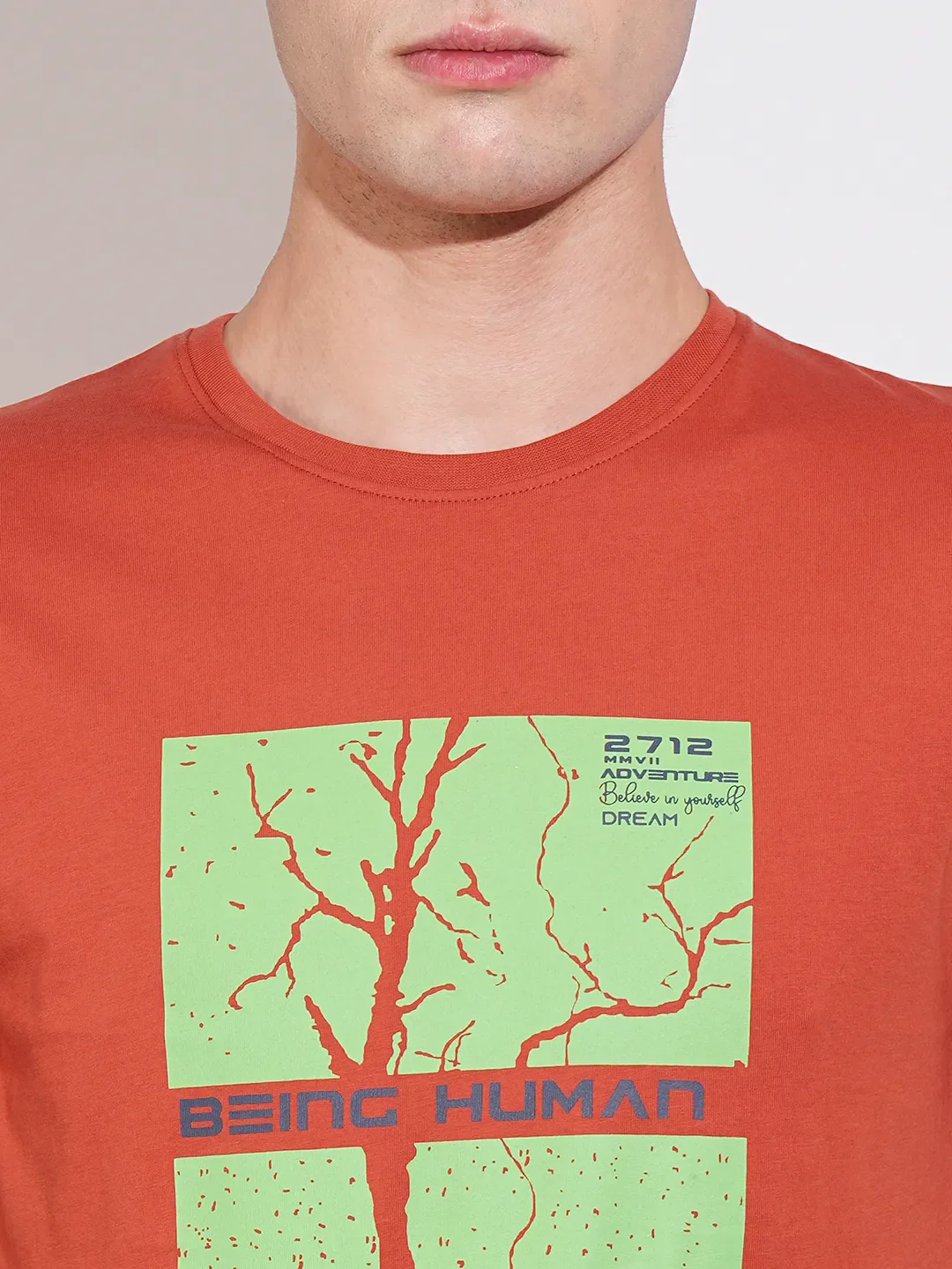 Rust Regular Fit Men's Short Sleeves T-Shirt by Being Human Clothing - Image 5